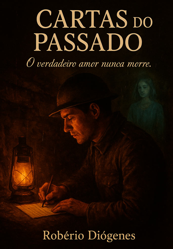 Capa do livro Cartas do Passado: O verdadeiro amor nunca morre, de Robério Diógenes — Ficção e romance de drama literário