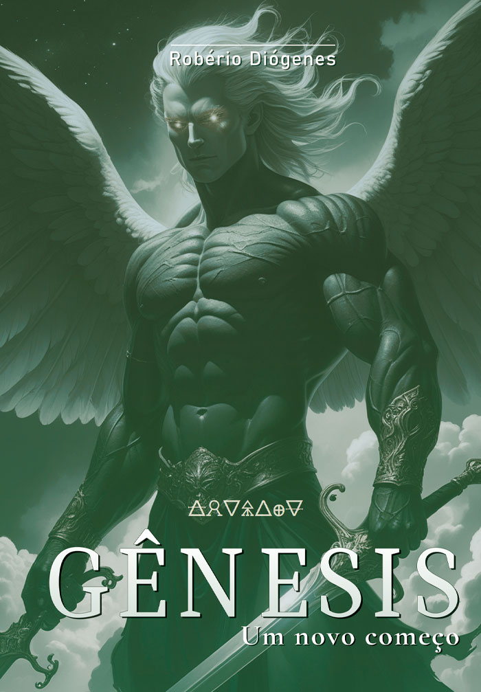 Capa do livro Gênesis: Um novo começo, de Robério Diógenes — Obra de ficção e romance contemporâneo independente