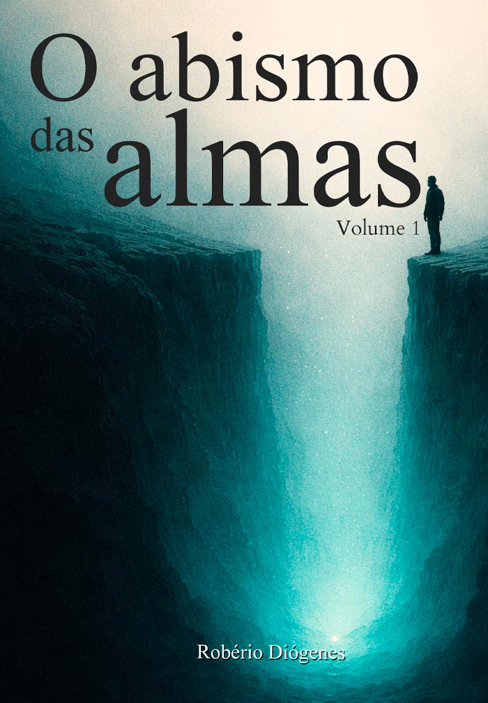Capa do livro O Abismo das Almas, de Robério Diógenes — Livro ficcional de horror e literatura de distopia sombria